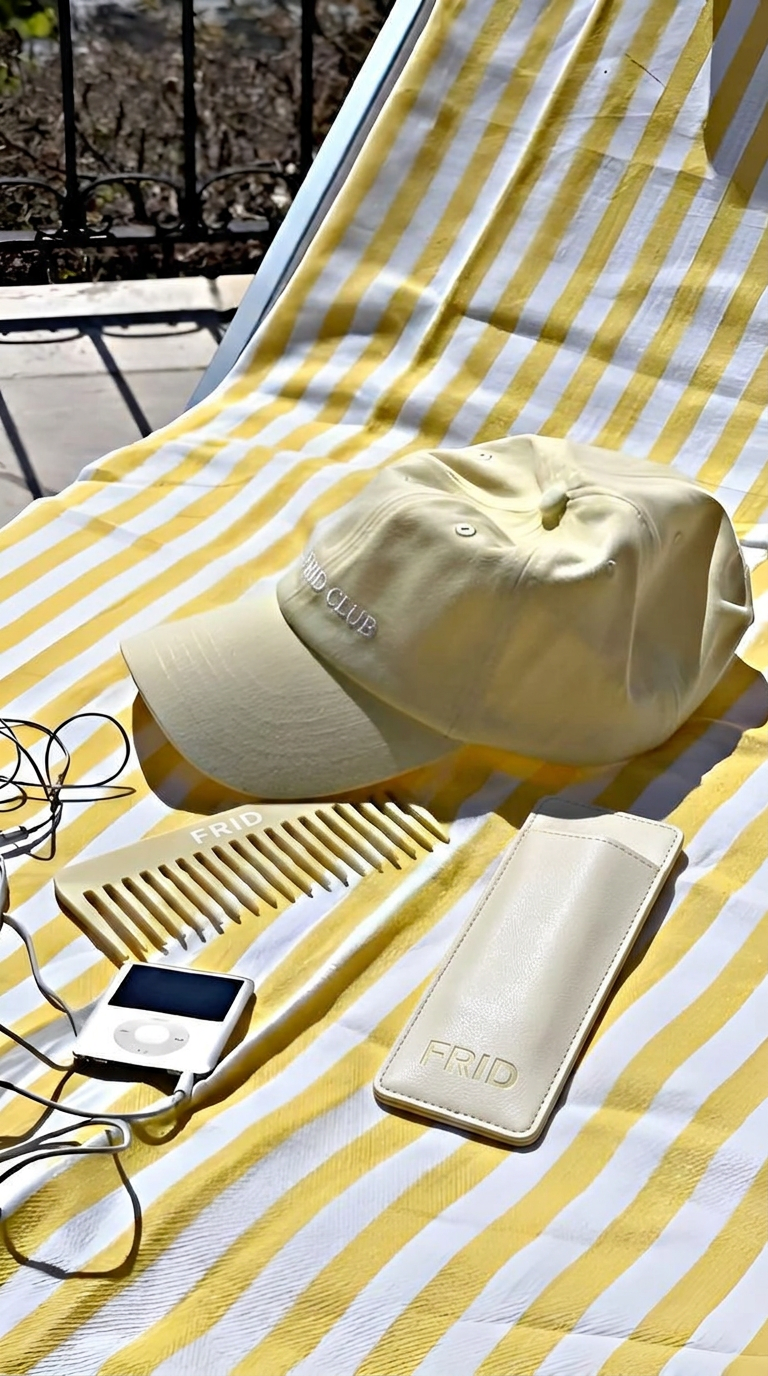 FRID Club on beach lounger